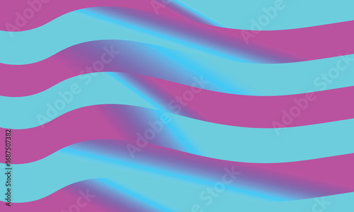Abstract flowing waves of pink and cyan with blue gradient accents liquid fluid