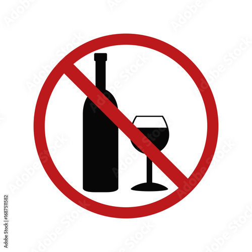 Alcohol Free Icon, Symbol, Vector, Badges Stock Illustration