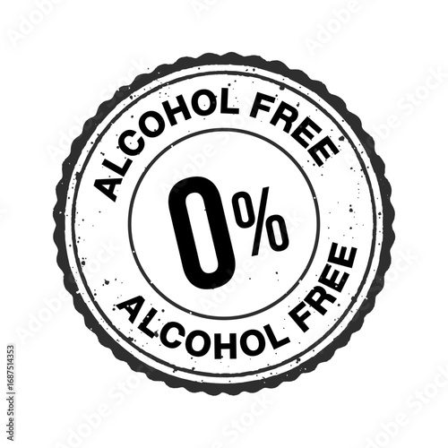 Alcohol Free Icon, Symbol, Vector, Badges Stock Illustration