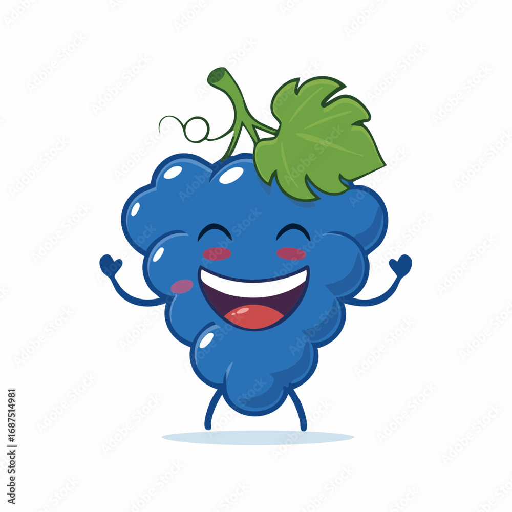 Fototapeta premium Lachende blaue Weintrauben