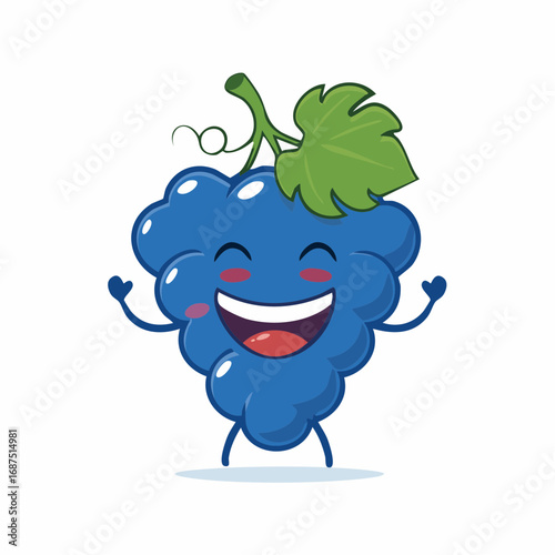 Lachende blaue Weintrauben
