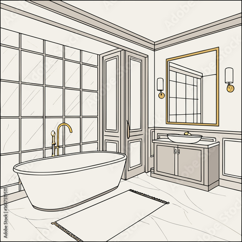 interior of bathroom