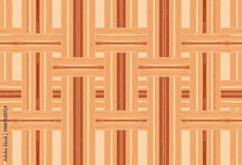 Fototapeta premium Abstract seamless brown rectangular pattern Minimalist geometric vector illustration, brown, abstract