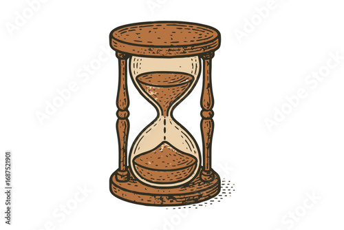 Vintage Hourglass Illustration