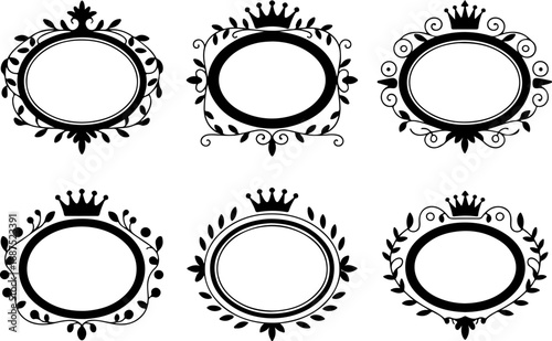 Vintage Ornamental Circular Frames Collection