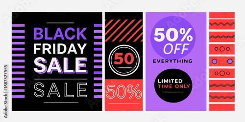 Black friday sale 50 percent off everything limited time offer