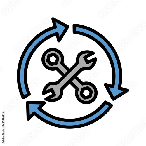 Maintenance Icon Vector Illustration Color Version