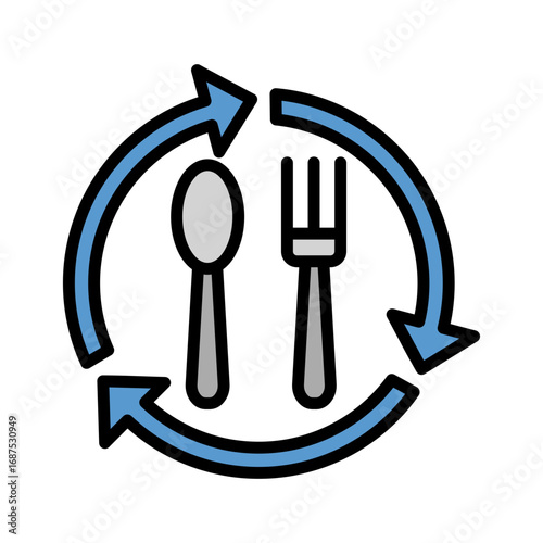 Consumption Icon Vector Illustration Color Version