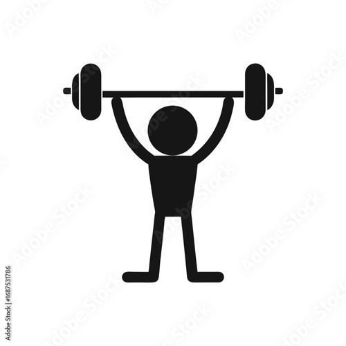 Workout Icon Flat Graphic Design