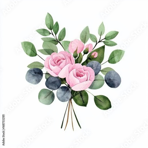 bouquet of pink roses