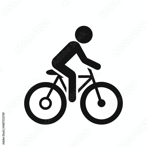 Cycling flat icon vector on White Background on white background.