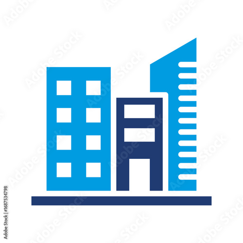Company Icon Vector Illustration Blue Version