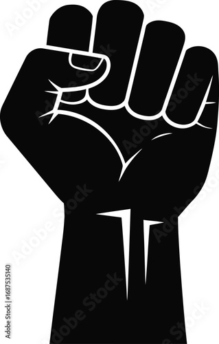 a raised fist symbolizing strength unity and solidarity