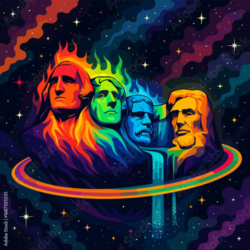 Cosmic Presidents A Vibrant Galactic Portrait