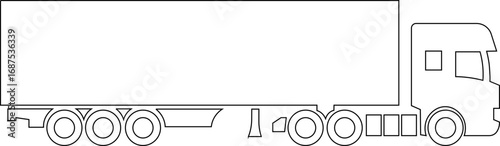 Truck with trailer, Delivery Truck Icon, Truck Icon,  Auto vehicle isolated. Transport icons. Automobile silhouette front view. vehicle or automobile symbol. Vector Illustration !