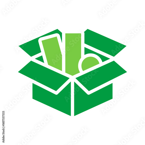 Goods Icon Vector Illustration Green Version