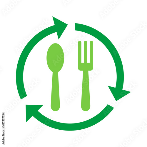Consumption Icon Vector Illustration Green Version