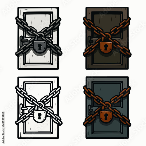 Chained Spooky Door