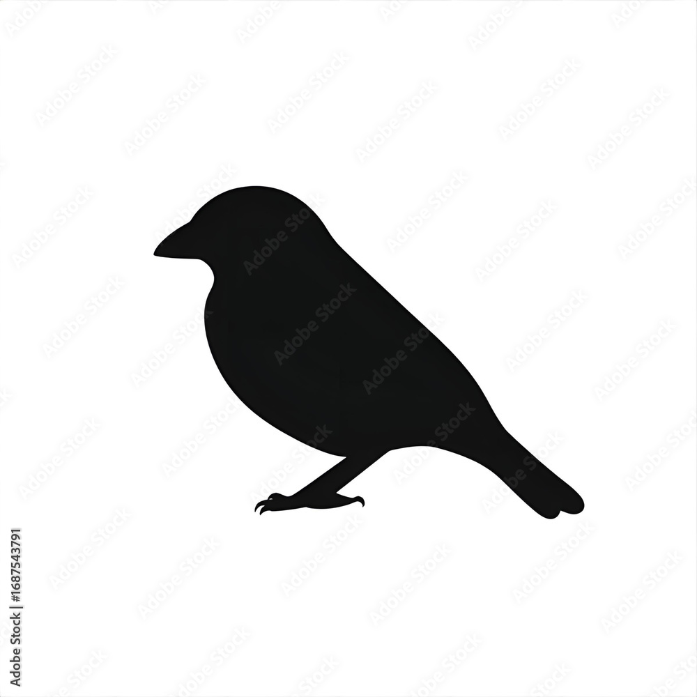 Fototapeta premium Sparrow Small Bird Silhouette
