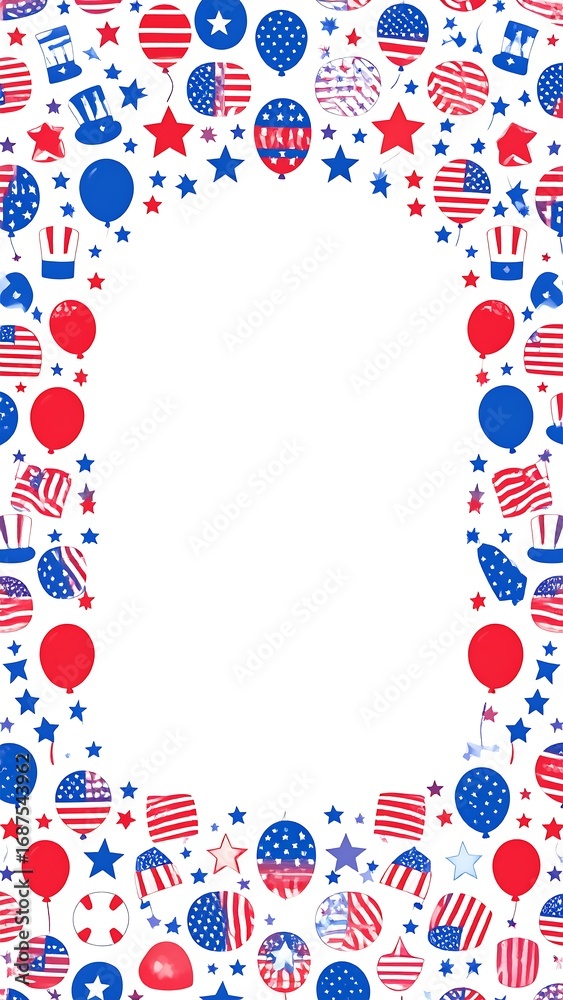 Fototapeta premium Patriotic frame design