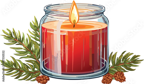 Decorative Candle in Glass Jar for Cozy Ambiance