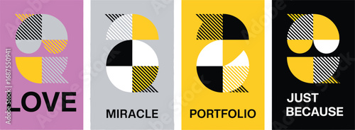 Modern Abstract Art Prints Love, Miracle, Portfolio, Just Because