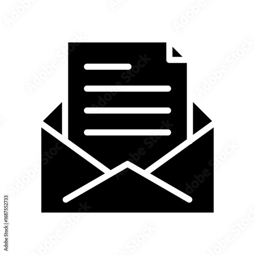 Invitation Icon Vector Illustration Glyph Version