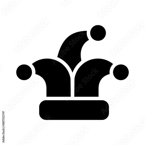 Jester Icon Vector Illustration Glyph Version