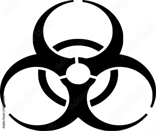 biohazard symbol icon vector illustration
