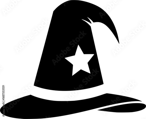 wizard hat icon vector illustration