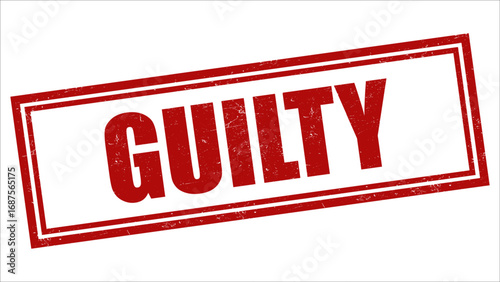 Guilty stamp with grunge texture