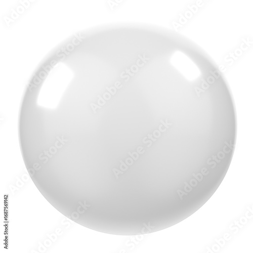 White Ball isolated on transparent background