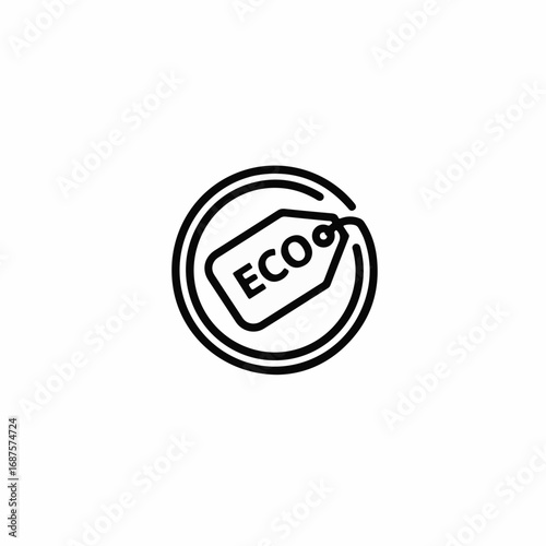 Sustainable choice tag symbol representing eco-friendly products and conscious consumption for a greener planet
