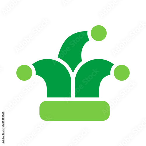 Jester Icon Vector Illustration Green Version