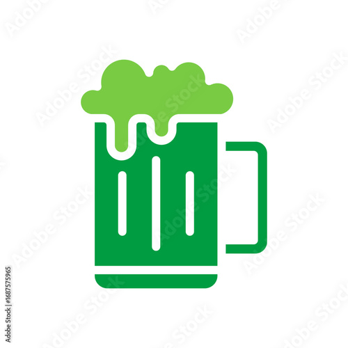 Beer Icon Vector Illustration Green Version