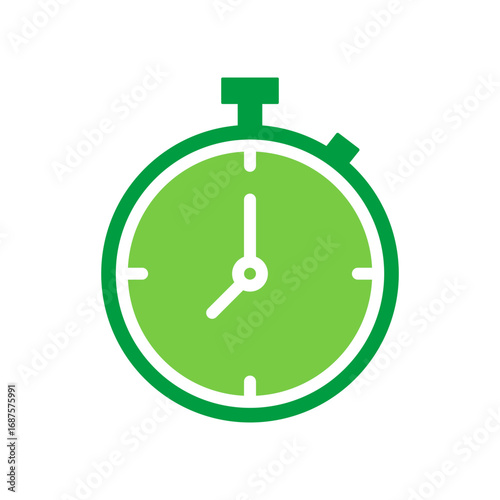 Time Icon Vector Illustration Green Version