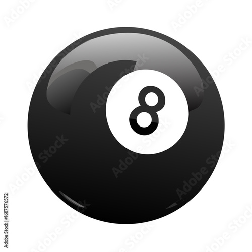 pool ball isolated on white