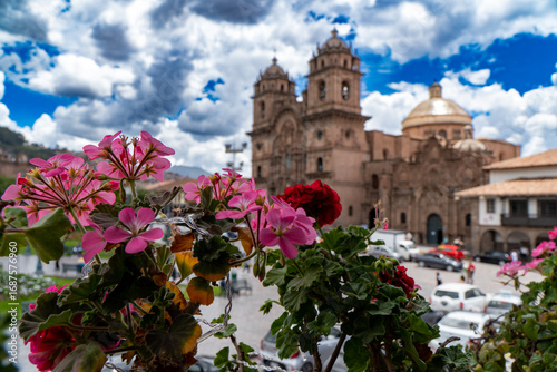 Plaza de Armas in Cusco, Peru – Colonial Churches under a Beautiful Andean Sky