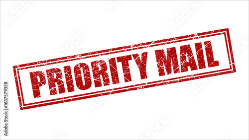 Priority mail with grunge texture