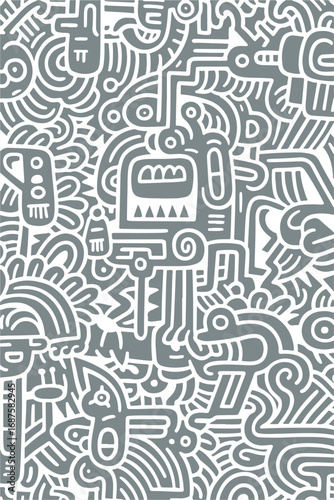 Abstract Geometric shape line art pattern background