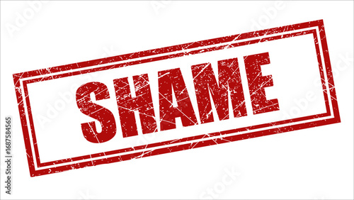 Shame stamp with grunge texture