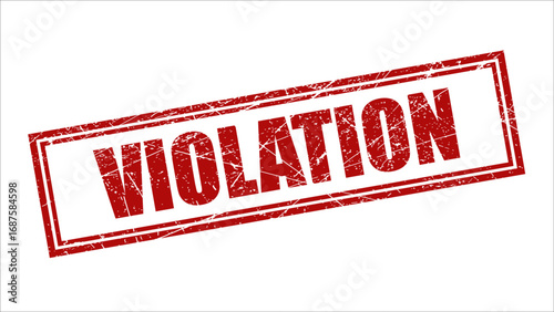 Violation stamp with grunge texture
