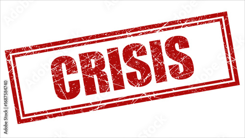 Crisis stamp with grunge texture