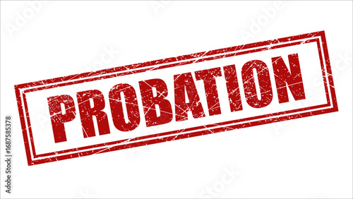 Probation stamp with grunge texture