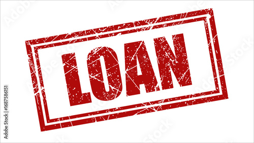 Loan stamp with grunge texture