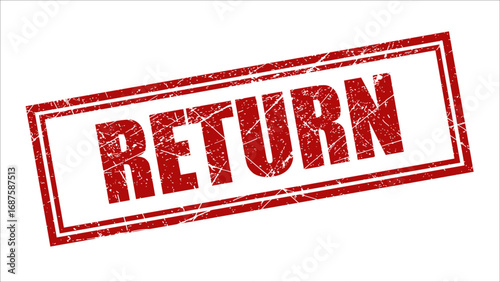 Return stamp with grunge texture