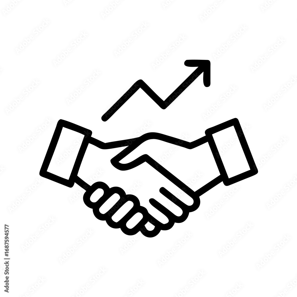 Obraz premium handshake vector illustration