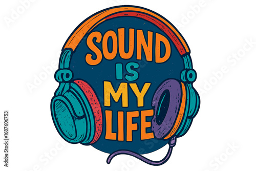 Music is the essence of my existence, graphic design art print