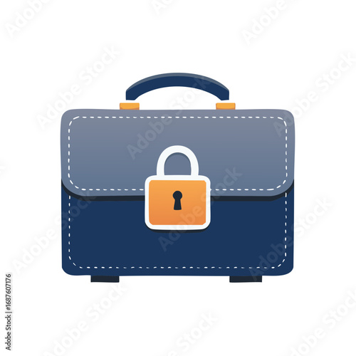 Secure briefcase with padlock symbolizing safety and confidentiality