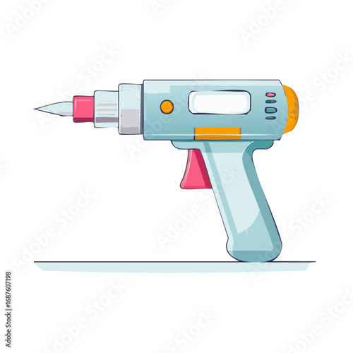 Futuristic Science Fiction Tool Laser Blaster Ray Gun Cartoon
